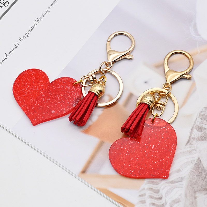 Heart Shape Acrylic Keychain Keyring Lobster Cl...