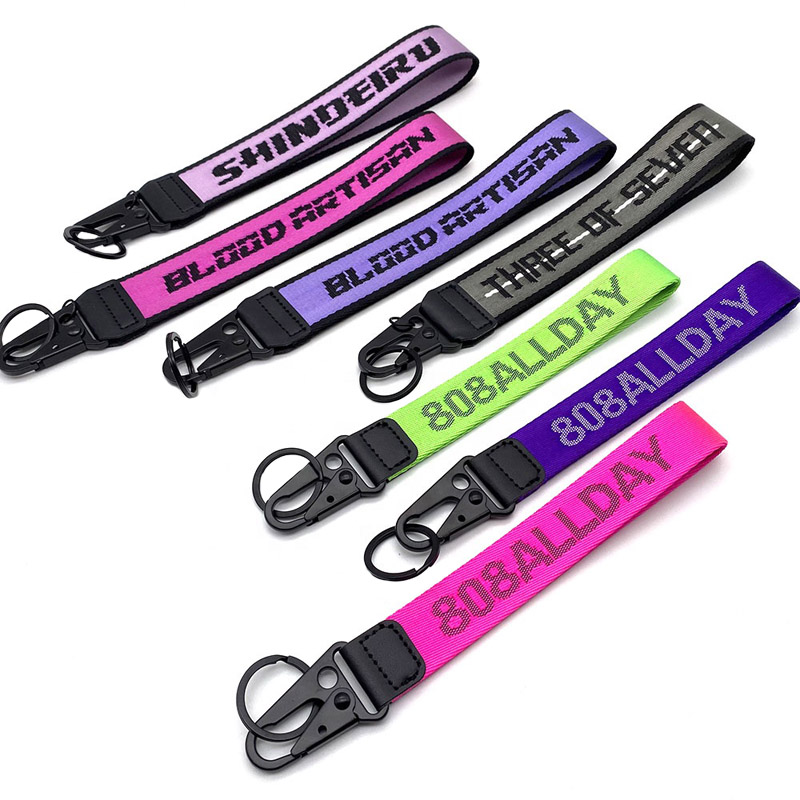 Jacquard Keychain Clasp Clip Embroidery Design Best Key Strap Lanyard