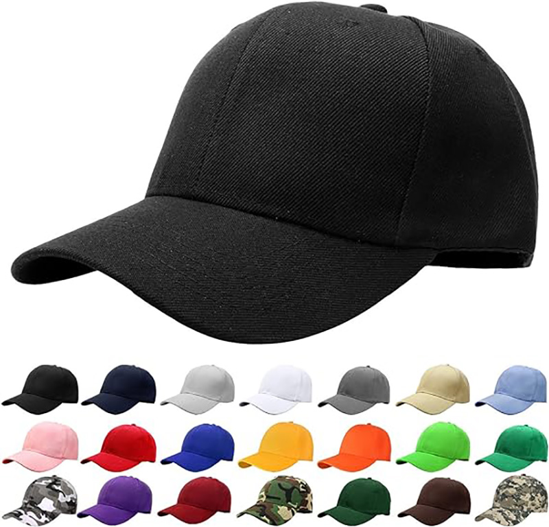 Womens Mens Baseball Hats Plain Black Baseball Cap Solid Colors