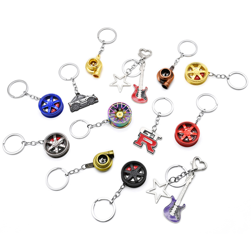 Metal Keychain Zinc Alloy 2D 3D Keychain Car Ke...