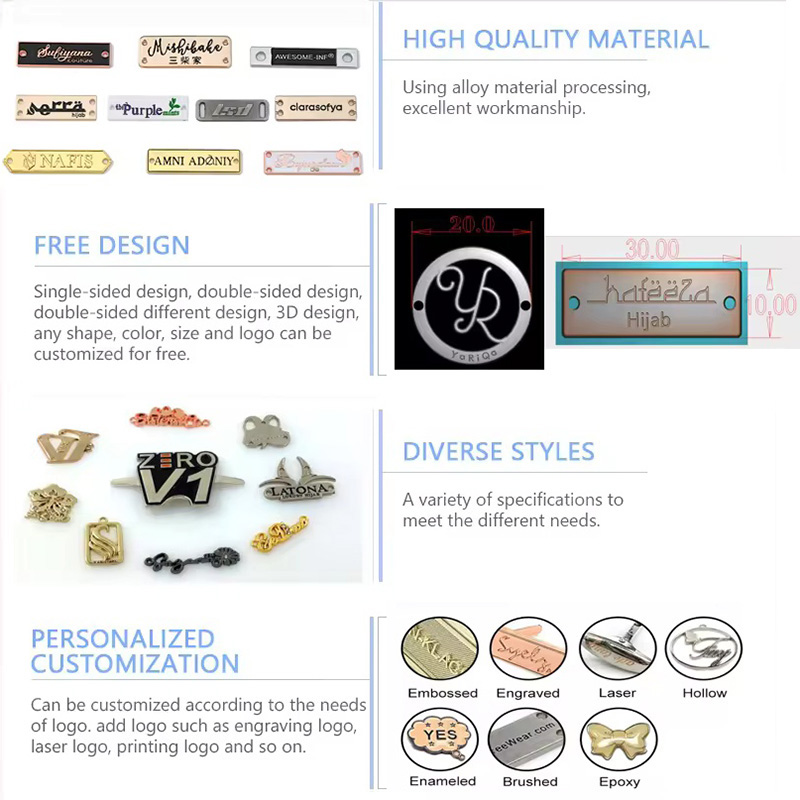 Handbag Metal Logo Plate